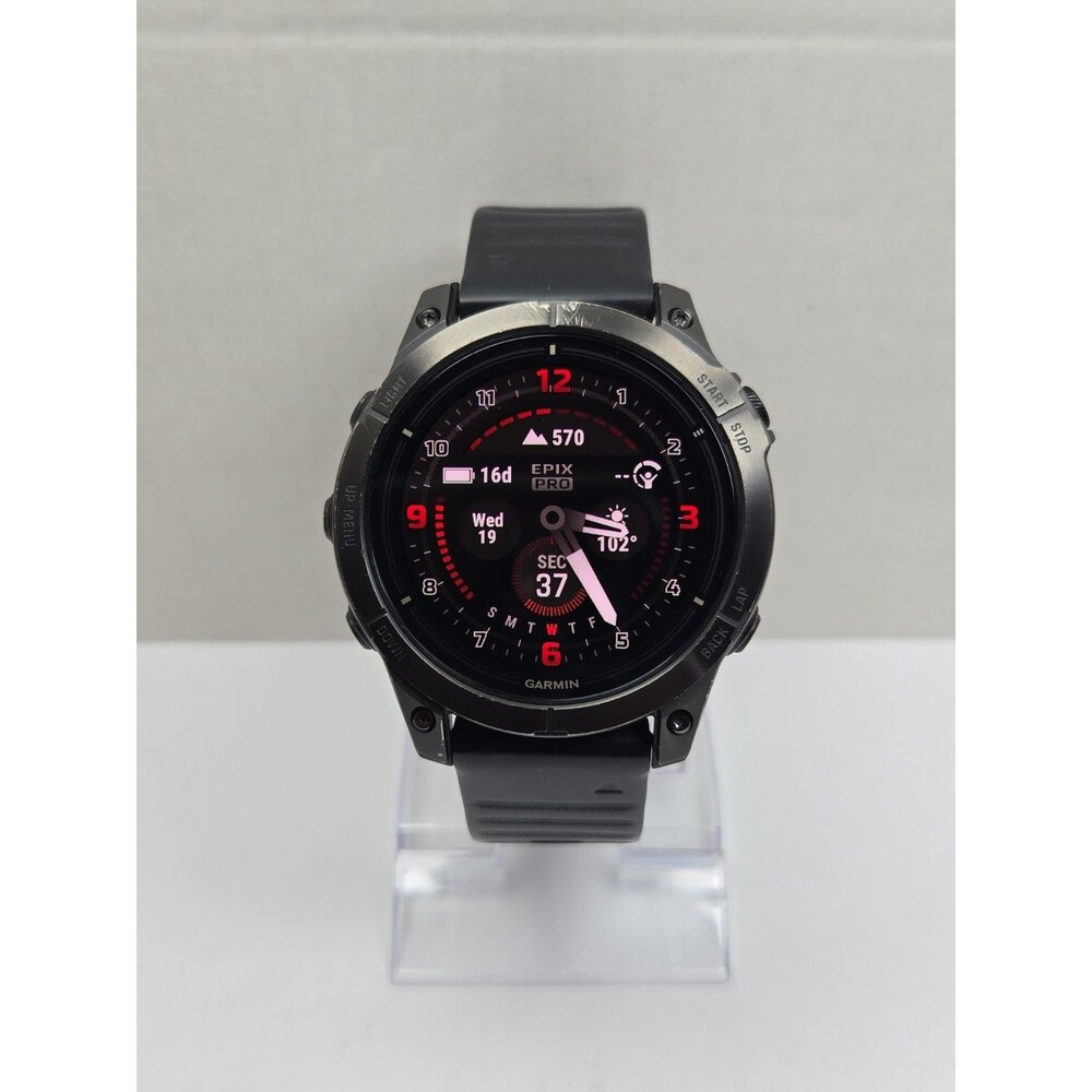 Garmin Epix Pro Gen 2 Sapphire 48mm GPS AMOLED Titanium Smartwatch Black Outdoor